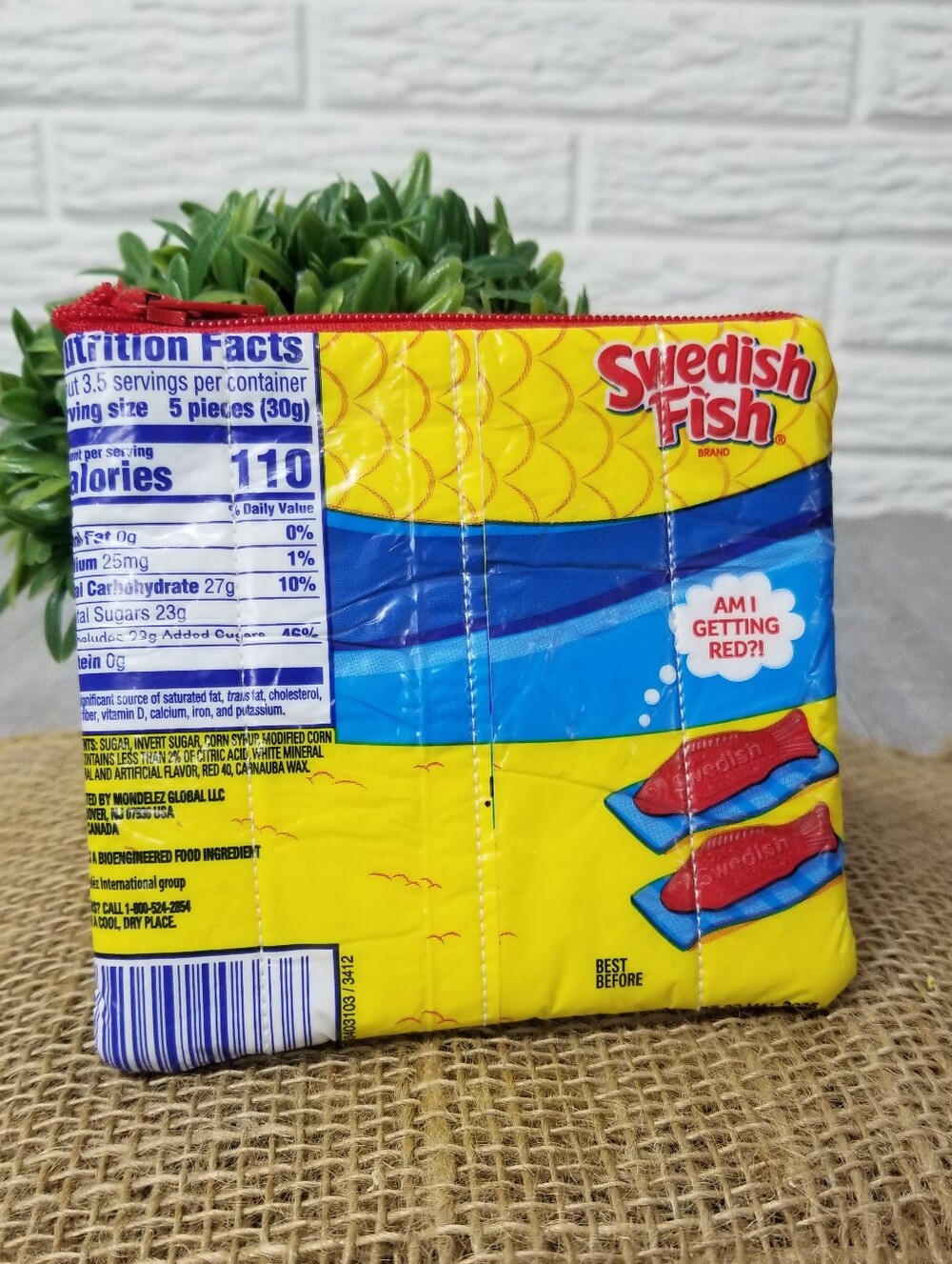 Swedish Fish Candy Wrapper Zippered Pouch - Picture 2 of 6